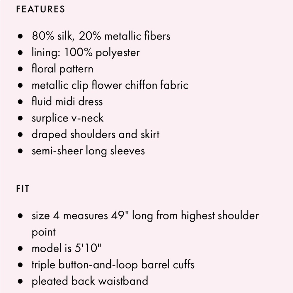 Kate Spade midi dress chiffon floral - Picture 6 of 6